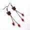 Cercei cu howlite si fluturi din bronz, cadou femei 34540