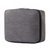Geanta pentru Depozitare Acte si Documente, 1 Compartiment mare cu Curele Interioare, Impermeabila, 37 x 10.5 x 27 cm, Gri
