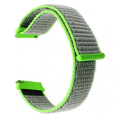 Curea ceas Smartwatch Garmin Fenix 7X / 6X / 5X Plus / 5X / 3 HR / 3, 26 mm iUni Soft Nylon Sport, Electric Green foto