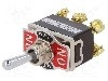 Intrerupator basculant, 3 pozitii, mod comutare ON-OFF-ON, DP3T, SCI - R13-29E-07-HPH foto