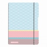 Caiet MY.BOOK Flex A4, 2X40F, 80GR, dictando+patratele, copertaPP, Grafic pastels blue