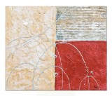 Cumpara ieftin Tablou abstract pictat manual, Compozitie abstracta 7, 60x50cm ulei pe panza in relief efect 3D, gata de agatat pe perete