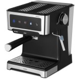 Espressor manual Espressia 20, 1150 W, Ecran IMD integrat, 20 bari, 3 optiuni, Rezervor apa 1.8 l, Spumare cu abur, Negru/inox