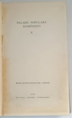 BALADE POPULARE ROMANESTI , VOLUMUL II , antologie de AL. I. AMZULESCU , 1964 foto