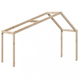 Cumpara ieftin Acoperis pat de copii, 203x80,5x142 cm, lemn masiv de pin