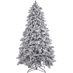 Brad Artificial Snowy Nins cu Zapada 551 Ramuri 3D PE si 2D PVC Alb/Verde 200 cm