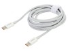 Cablu USB C 2m alb 100W, mufă ambele părţi, Baseus