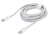 Cablu USB C 2m alb 100W, mufă ambele părţi, Baseus