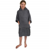 Poncho de baie pentru copii Homelevel, 6-9 ani, Gri, Bumbac organic, 54880.19.42