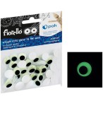 Ochisori fosforescenti pentru activitati crafts,plastic,o12mm,50 piese