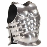 Cumpara ieftin Armura de corp soldat roman, jocuri de rol, argintiu, otel