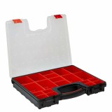 Cumpara ieftin Cutie Organizator Scule Kingfisher, 90 x 345 x 385 mm, 7.7L, Negru/Rosu, 20 Compartimente, Blocabila