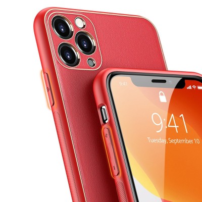 Husa cu Piele ecologica compatibila cu Samsung Galaxy A73, cu protectie la camere si interior din catifea, Rosu foto