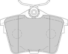 Placute frana Citroen C5 3 (Rd); Peugeot 407 (6d), 607 (9d, 9u) SRLine parte montare : Punte spate