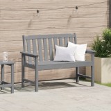 VidaXL Bancă de grădină cu pernă Gri deschis 120 x 59 x 88cm Plastic