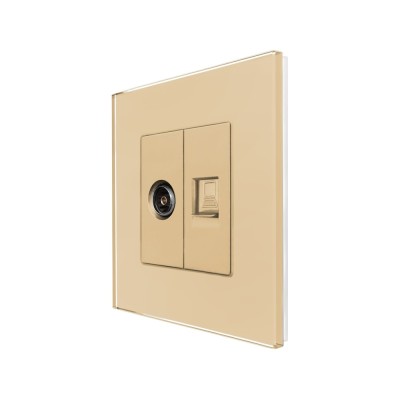 Priza TV + Internet cu Rama din Sticla LUXION SmartElectro IntelligentHouse foto