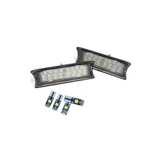 Set 2 Lampi LED Plafoniera Fata si Spate dedicate BMW E90 E91 E92 + 4 Becuri LED T10