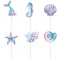 Set 6 Props-uri pentru Prajituri Sirena, Cyrax, Colectia Mermaid, Multicolor