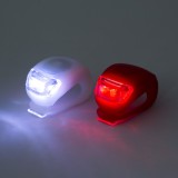 Set lumini LED pentru bicicleta, TPE rezistent la apa, 2 bucati (fata si spate)