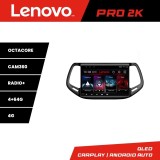 Navigatie Android Jeep Compass 2017 Lenovo QLED 2K 4GB+64GB 360