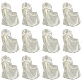 vidaXL Husă de scaun pentru nunți, 12 buc., crem 279095