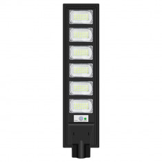 Lampa solara stradala Flippy, cu telecomanda, senzor de miscare si lumina, suport prindere, 288 LED-uri, IP65, ABS, 15AH, 300W, temperatura culoare 65