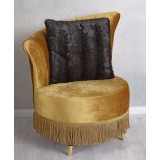 Perna decorativa din blana sintetica neagra PDA002