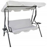 Leagan balansoar de gradina Sersimo Cosenza, 3 locuri, 220 kg, gri deschis