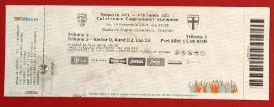 Bilet meci fotbal ROMANIA U21 - FINLANDA U21 (14.11.2019) foto