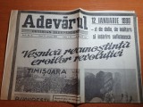 Adevarul 12 ianuarie 1990-zi de doliu,de inaltare si intarire sufleteasca