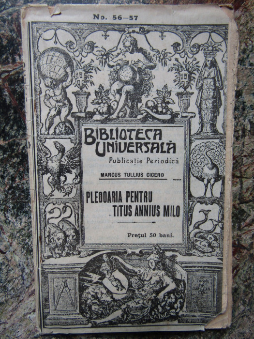 PLEDOARIA PENTRU TITUS ANNIUS MILO - MARCUS TULLIUS CICERO 1914