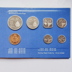 M0005 Aruba set monetarie 6 monede 1992 5, 10, 25, 50 Cents 1, 2½ Florin MS 7