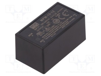 Convertor AC/DC 10W MEAN WELL 12VDC 850mA foto