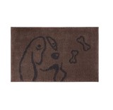 Covoras de intrare Purrugs, poliester, maro/negru, 80 x 120 cm