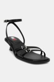 Tommy Jeans sandale de piele THE NOHO SANDAL culoarea negru, EN0EN02779