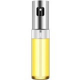 Cumpara ieftin Pulverizator spray pentru ulei, otet, reutilizabil, din sticla otel inoxidabil, capacitate 100 ml, 18 x 4 cm, argintiu