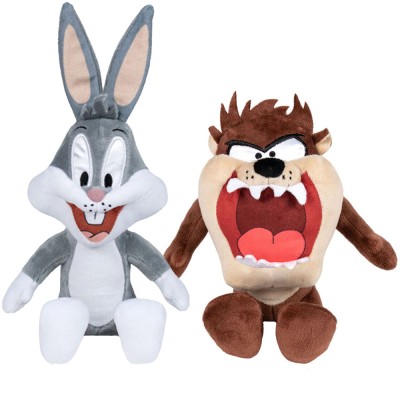 Set 2 jucarii din plus Bugs Bunny 18 cm si Diavolul Tasmanian 16 cm (sitting) foto