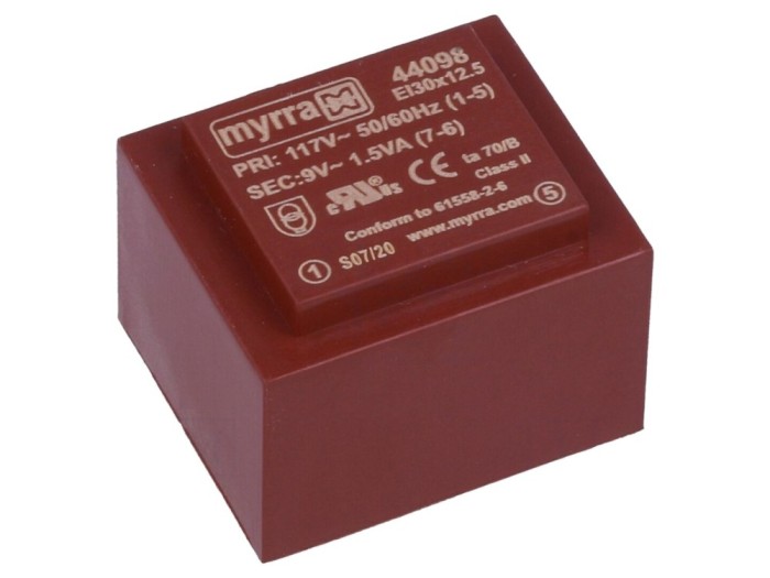 Transformator &icirc;ncapsulat 1,5VA 9V PCB
