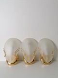 3 Aplice Art Deco, Hollywood Regency, sticla de Murano, vintage