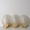 3 Aplice Art Deco, Hollywood Regency, sticla de Murano, vintage