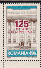 ROMANIA 1997 LP 1439 - 125 ANI INFIINTAREA FABRICII DE TIMBRE MNH foto