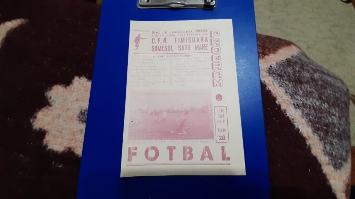 program CFR Timisoara - Somesul SM
