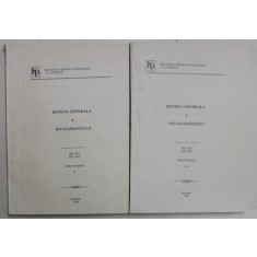 REVISTA GENERALA A INVATAMANTULUI , 1905 - 1916 , 1923 - 1944 , INDICE BIBLIOGRAFIC , VOLUMELE I - II de HILDA - MINODORA BURCIN , 1994