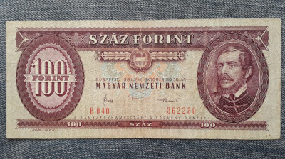 100 Forint 1984 Ungaria / Kossuth Lajos / seria 362230 foto