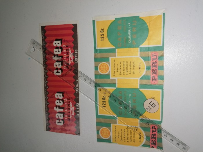 LOT 2 AM,BALAJE / ETICHETE / PACHETE VECHI CAFEA - ROMANESTI