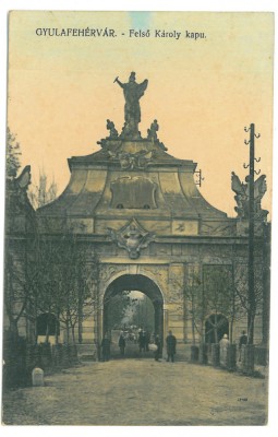 1704 - ALBA IULIA, Intrarea in Cetate, Romania - old postcard - unused foto