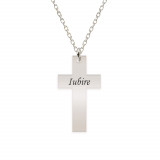 Faith - Colier argint 925 personalizat cu text - cruce