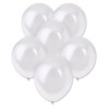 Set Baloane Latex, Metalizate, Alb, 30 cm, 20 Bucăți, Oem
