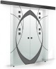 Usa culisanta Boss &reg; Duo Black model Shine negru, 80+80x215 cm, sticla mata securizata, glisanta in ambele directii, Modern Glass Art