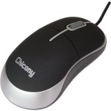 Mouse optic Chicony Wired, 800dpi, PS2, negru/argintiu